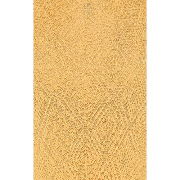 Ronny Kobo Alonia Maxi Dress Medium Gold Yellow Crochet Knit Boho Resort Travel - Picture 3 of 15